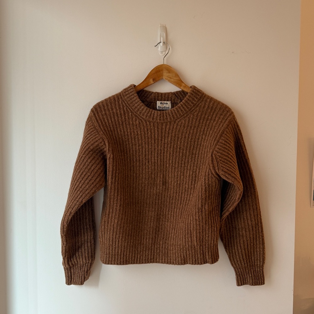 Acne Studios Camel Ribbed Sweater - Picture 4 of 6